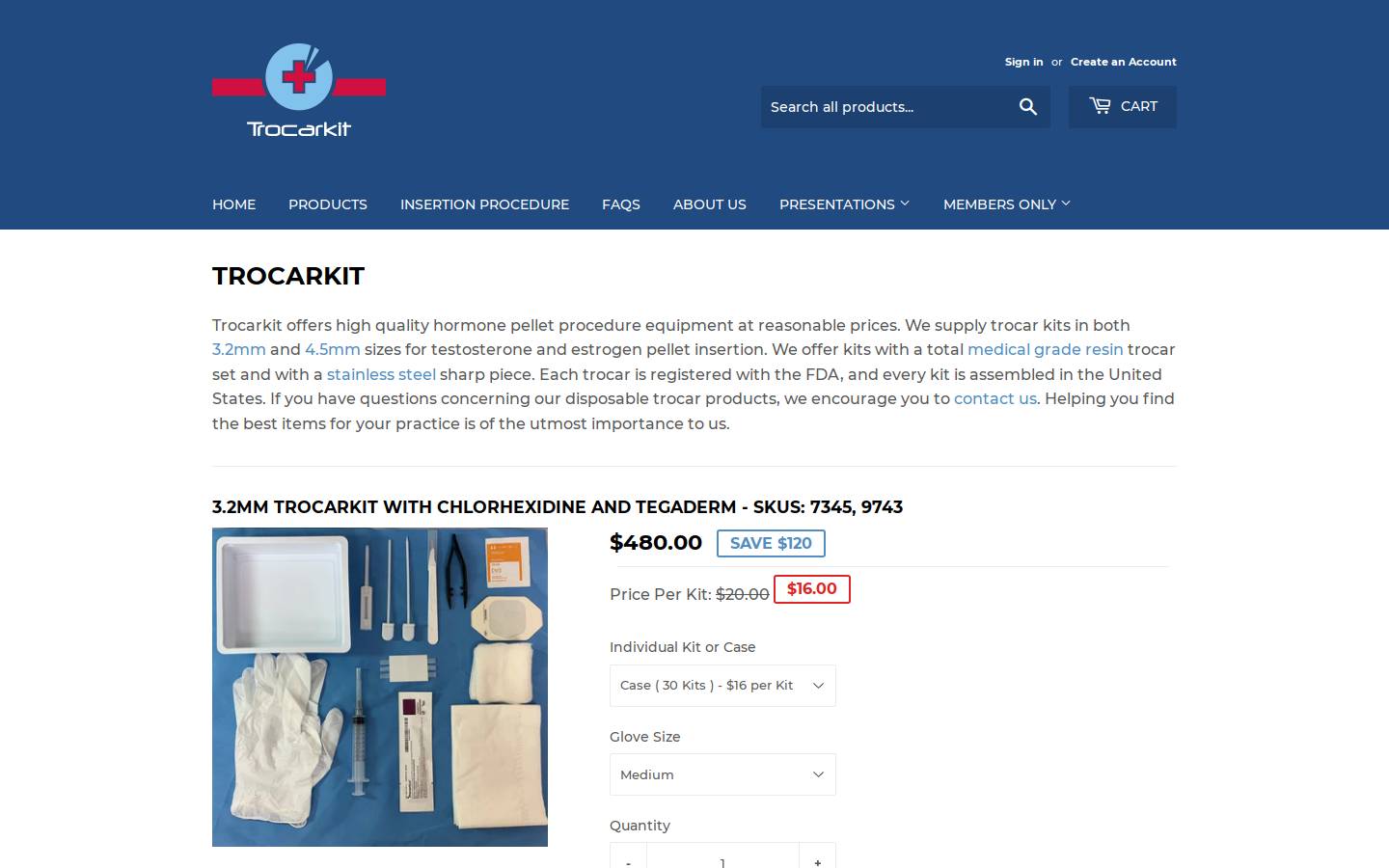 trocarkit.com homepage screenshot