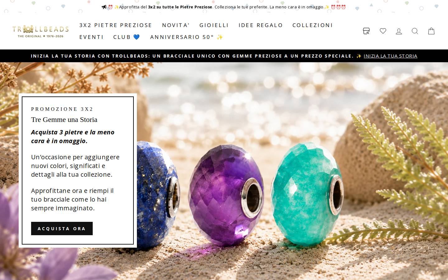 Trollbeads homepage screenshot