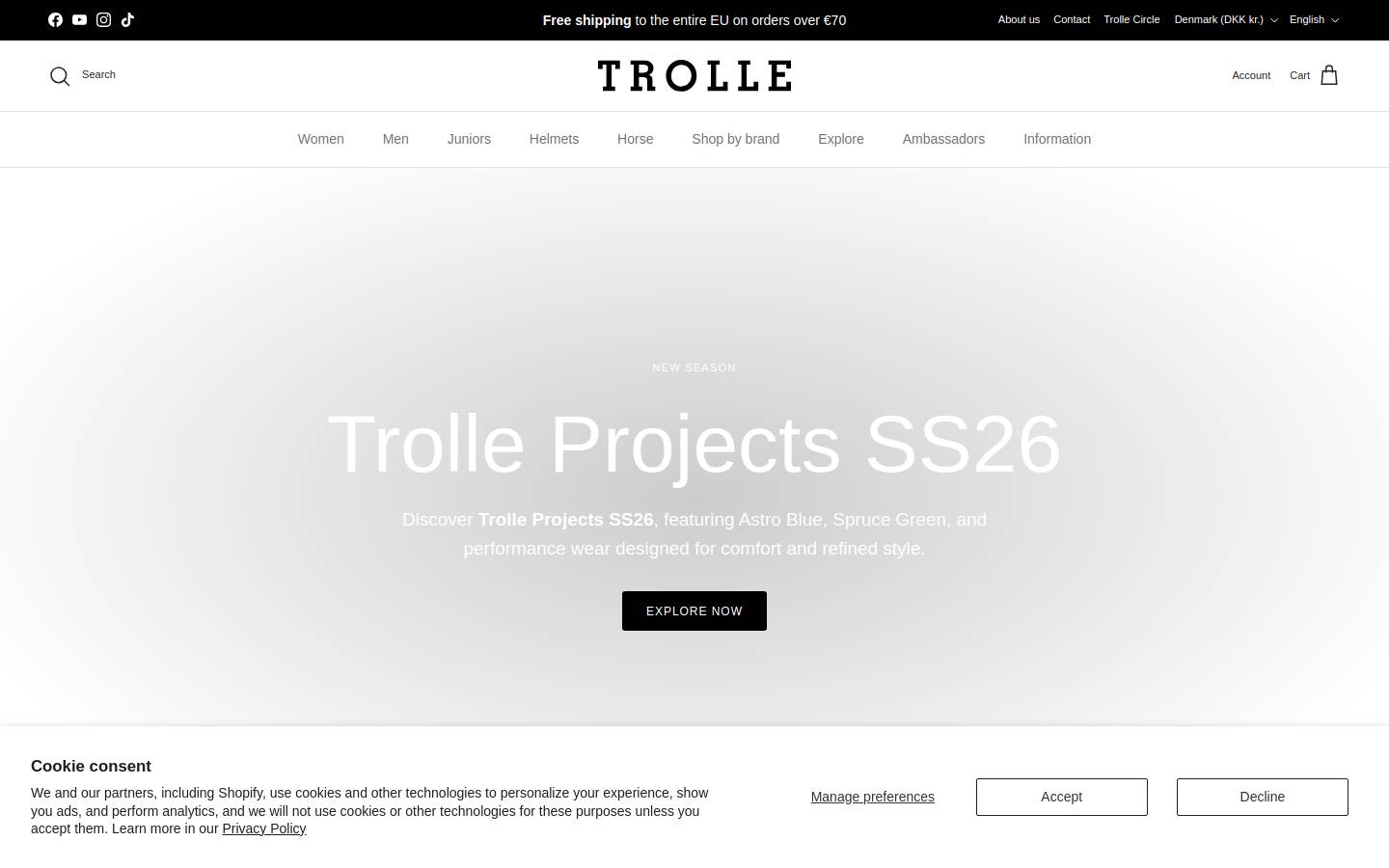 Trolle Company homepage screenshot