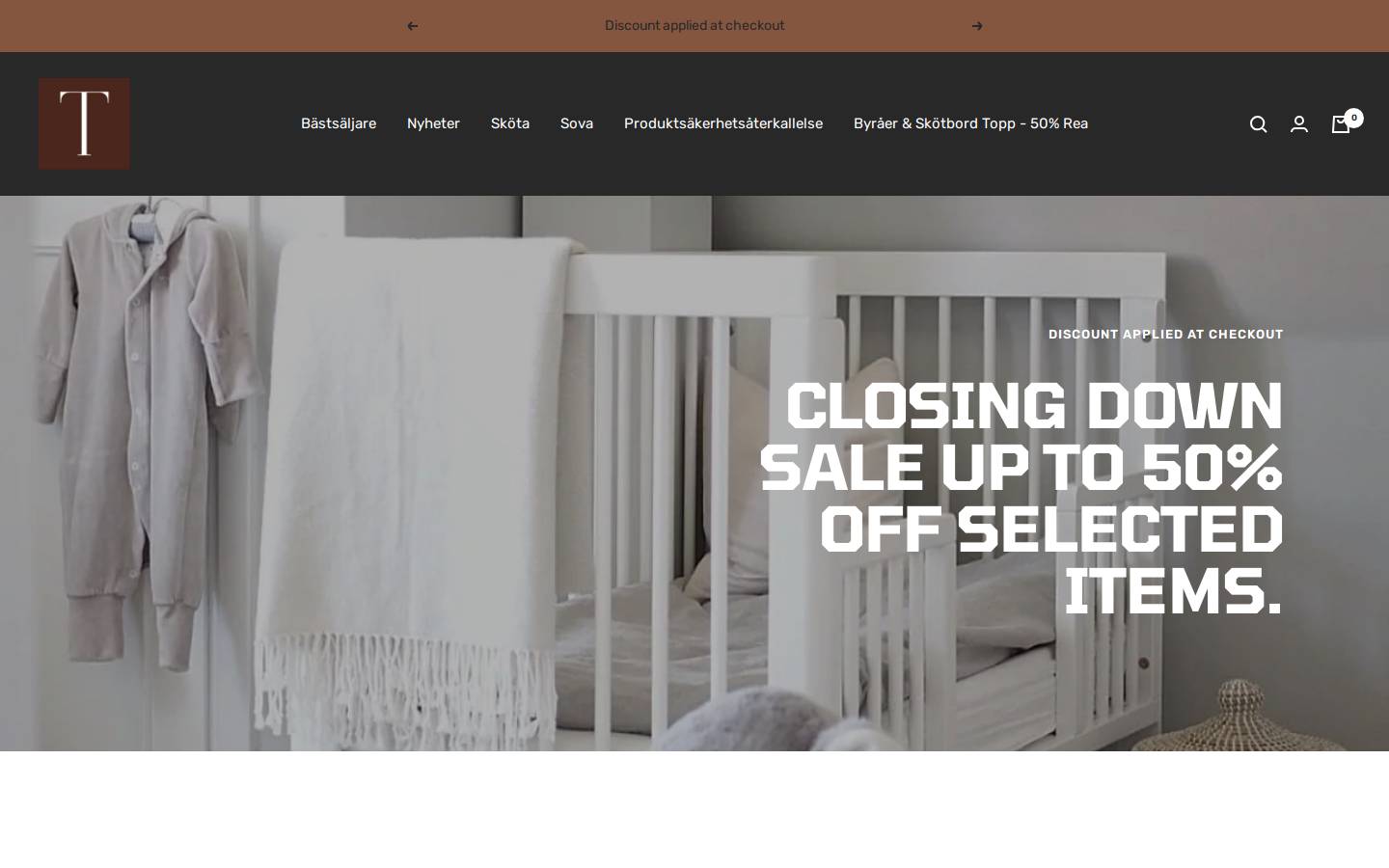 Trollnursery homepage screenshot