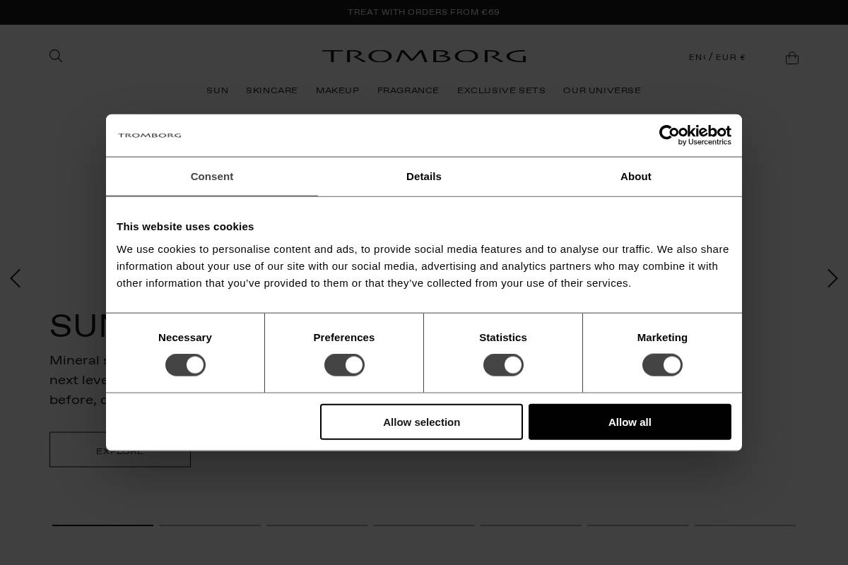 Tromborg homepage screenshot