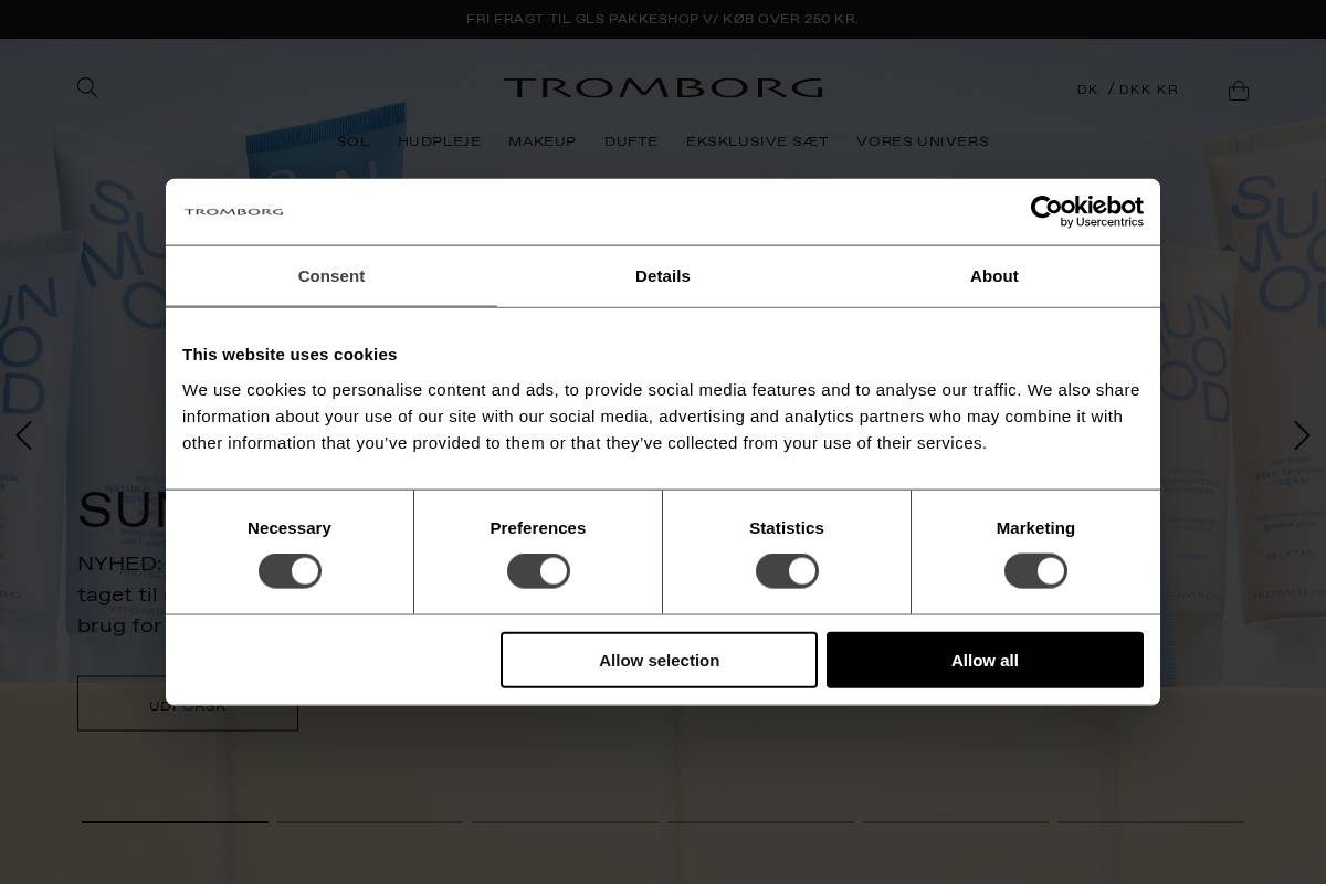 Tromborg homepage screenshot