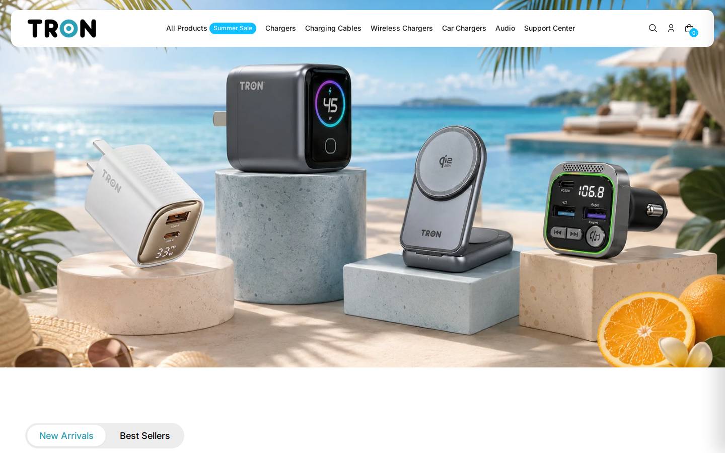 tron-us.com homepage screenshot