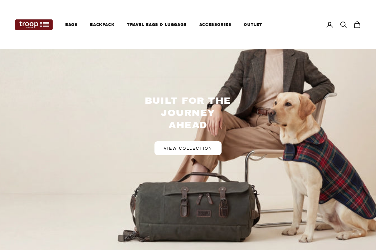 trooplondon.com homepage screenshot