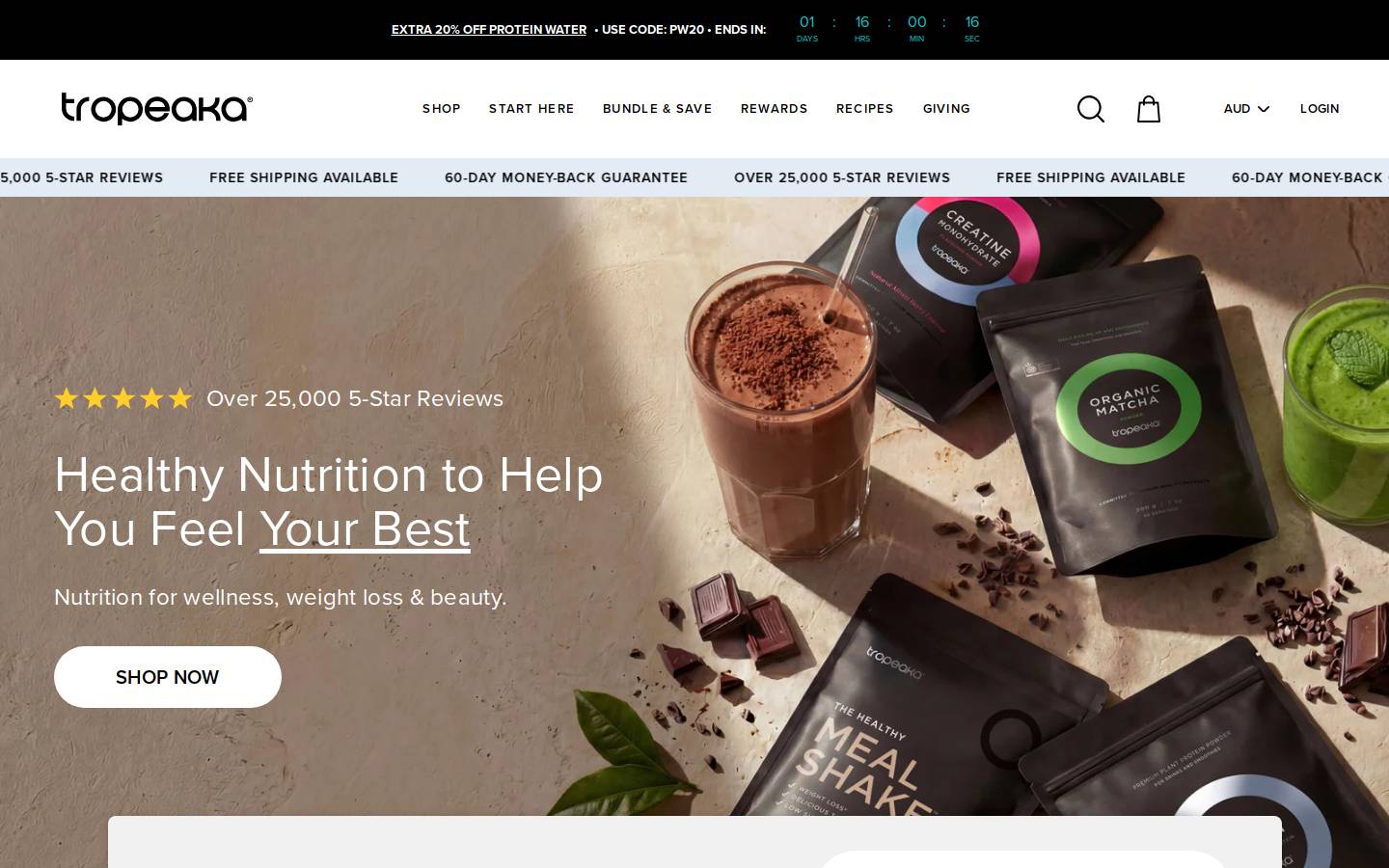 tropeka.com.au homepage screenshot