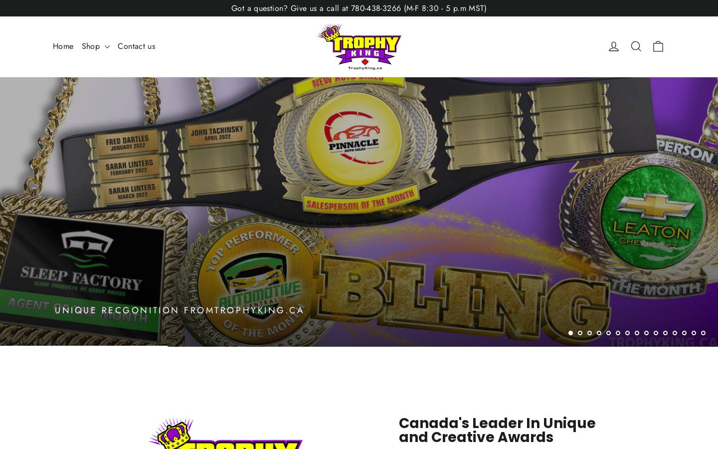 trophyking.ca homepage screenshot