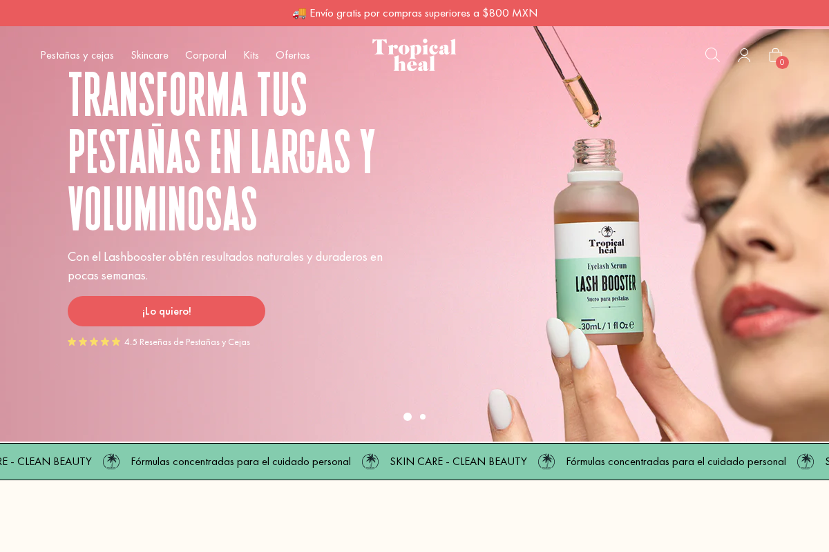 tropicalheal.com homepage screenshot