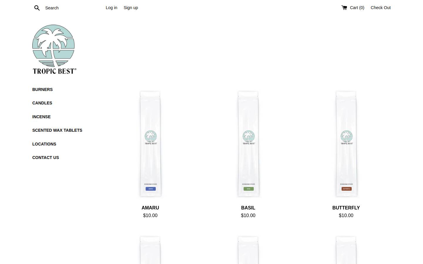 tropicbest.com homepage screenshot