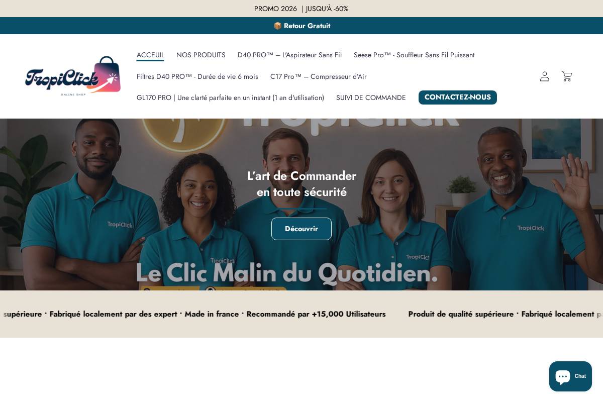 Tropiclic homepage screenshot