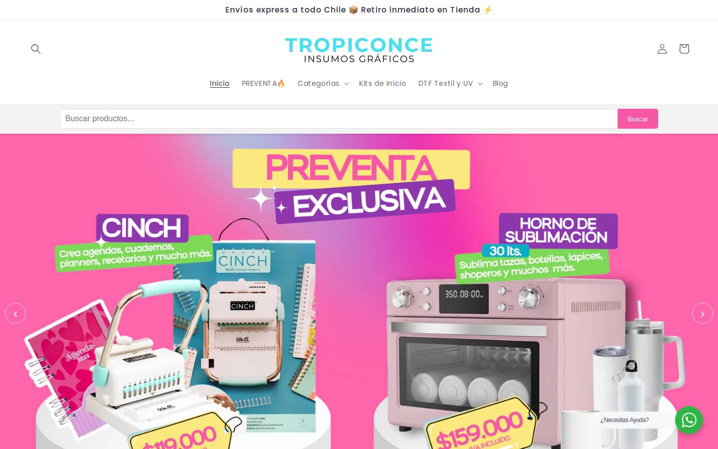 tropiconce.com homepage screenshot
