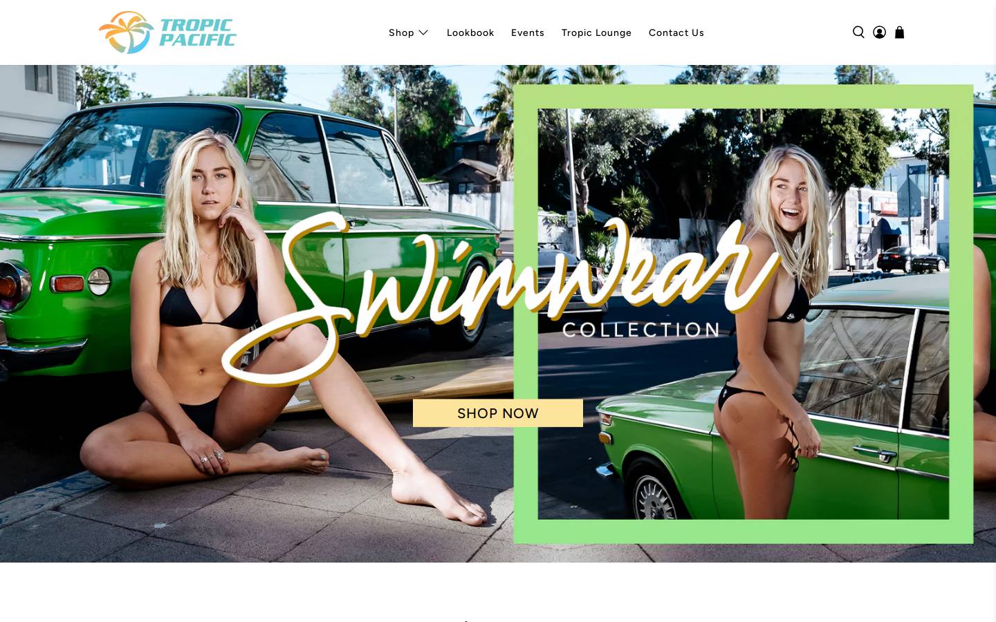 tropicswim.com homepage screenshot