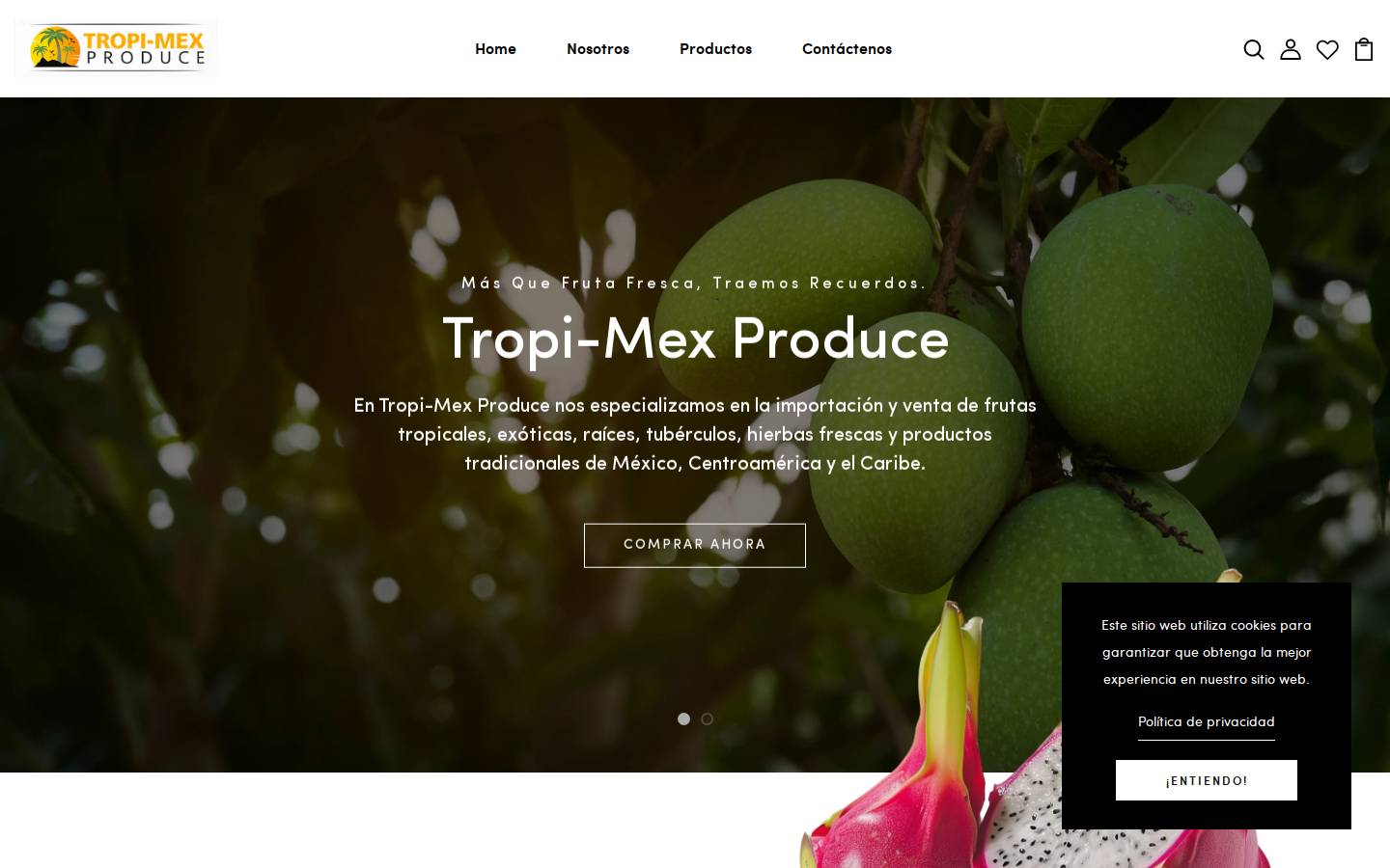 tropimexproduce.com homepage screenshot