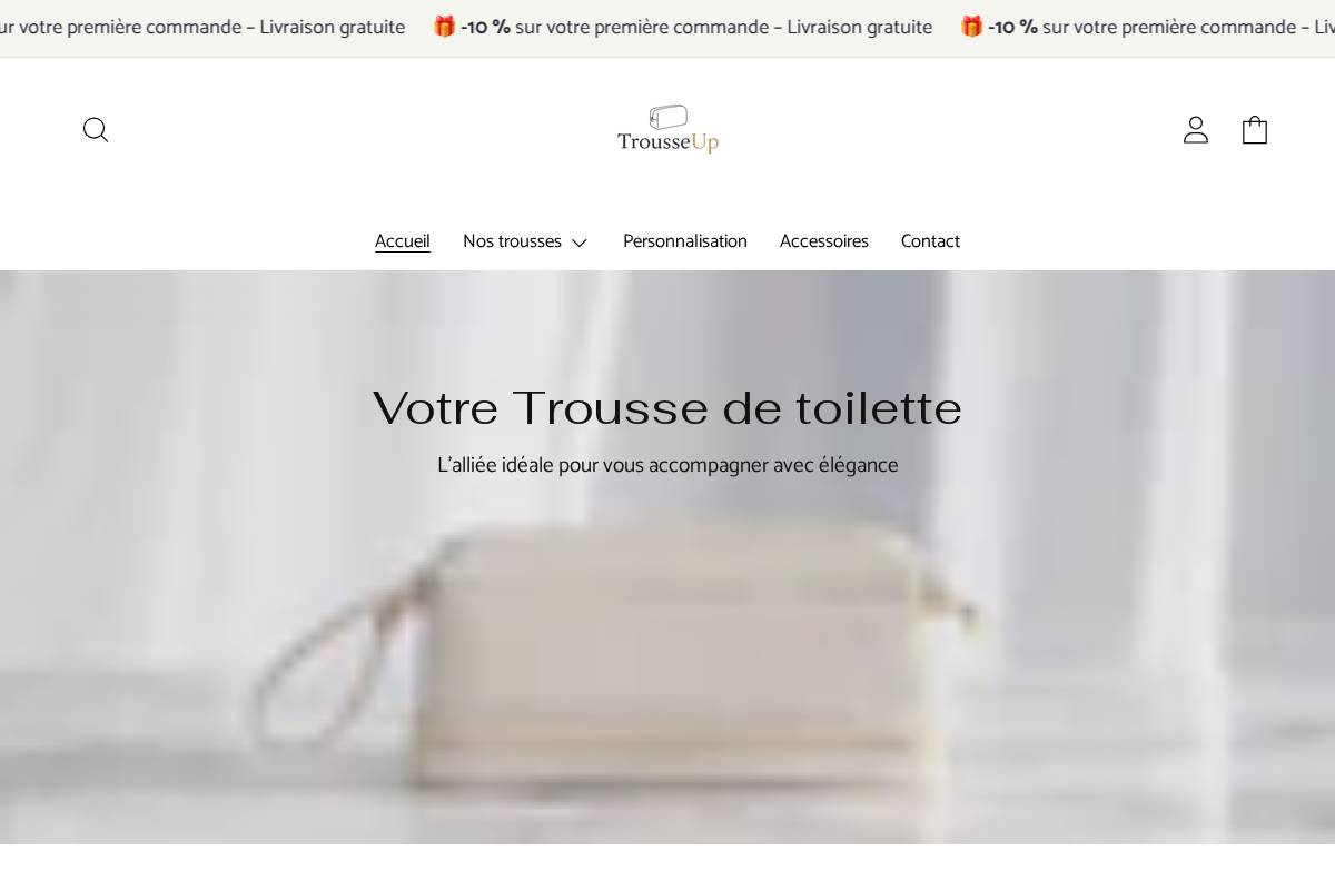 trousseup.com homepage screenshot