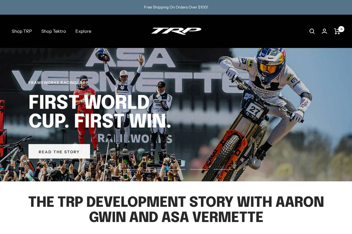 trpcycling.com homepage screenshot