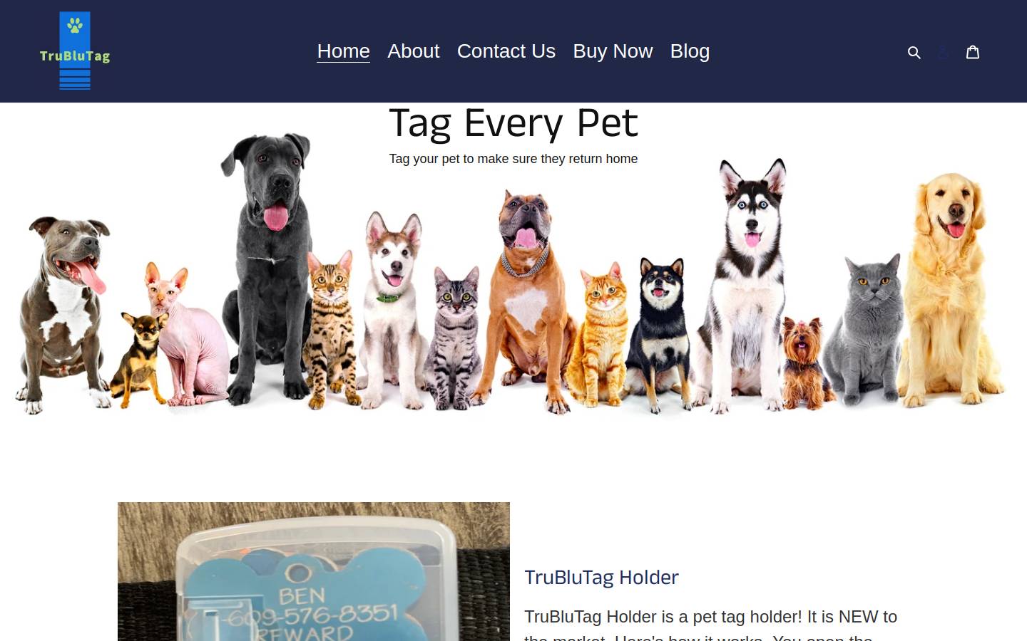 trublutag.com homepage screenshot