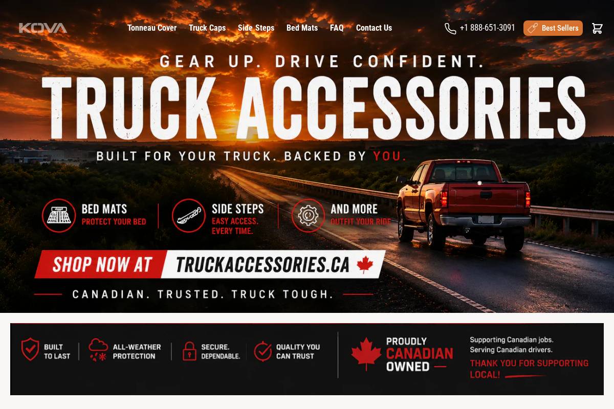 truckaccessories.ca homepage screenshot