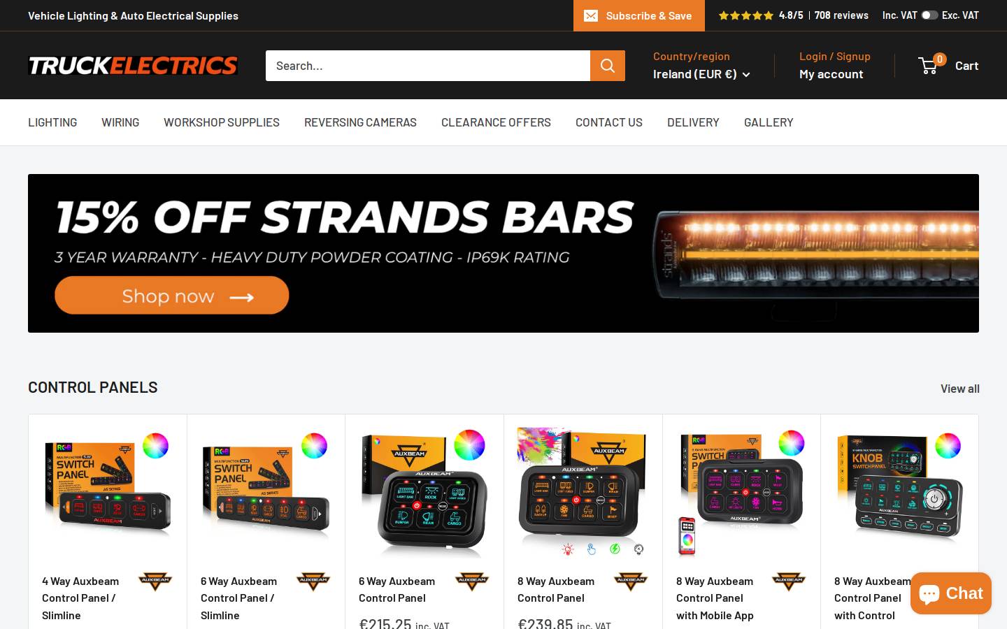 Truck Electrics homepage screenshot