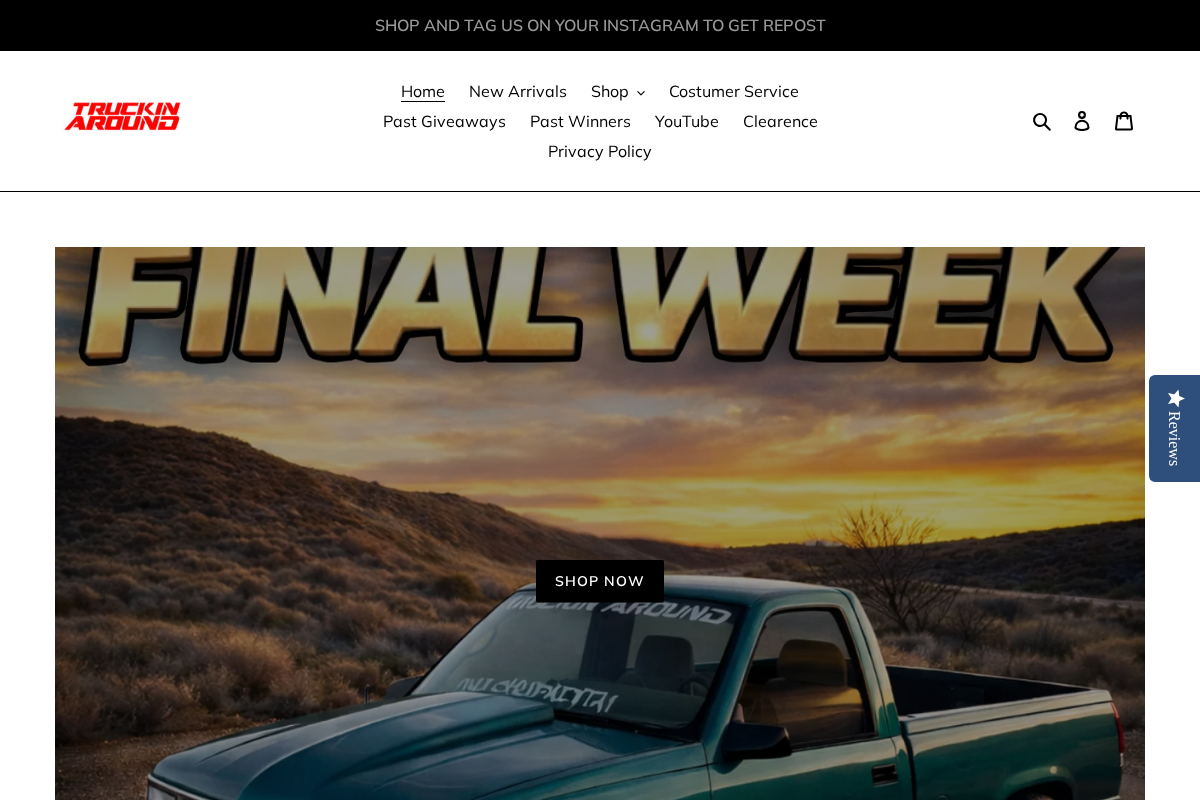 TruckinAround homepage screenshot