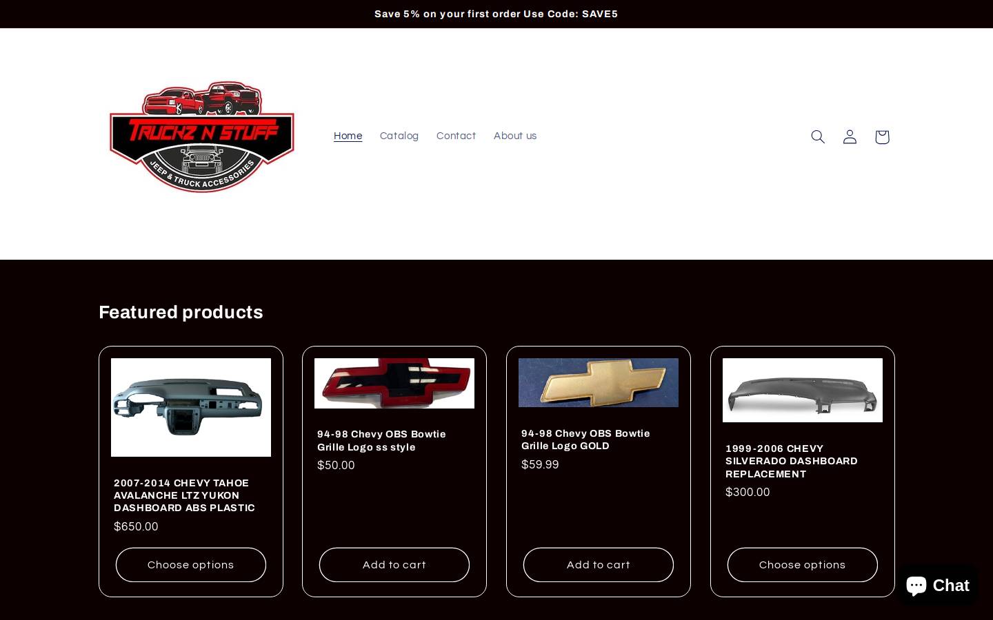 truckznstuff.com homepage screenshot
