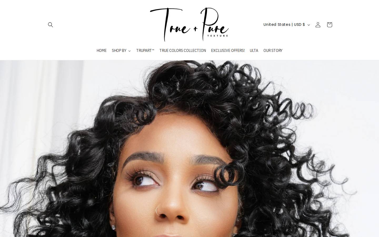 Trueandpuretexture homepage screenshot