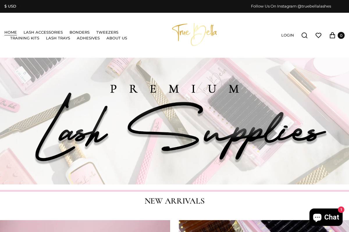 truebellalashes.com homepage screenshot