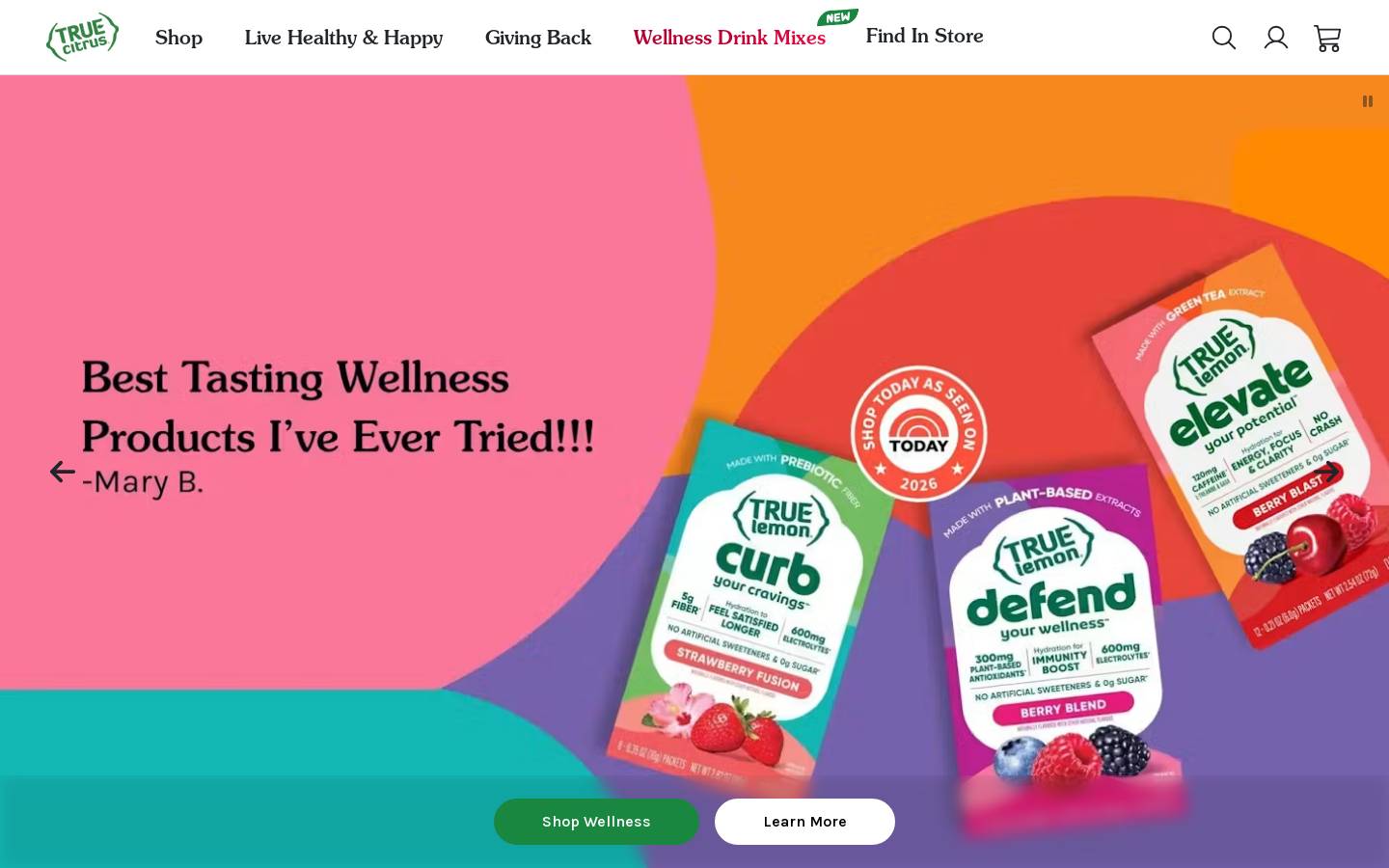 Truecitrus homepage screenshot
