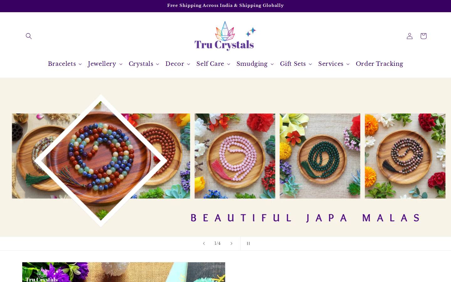 truecrystals.in homepage screenshot