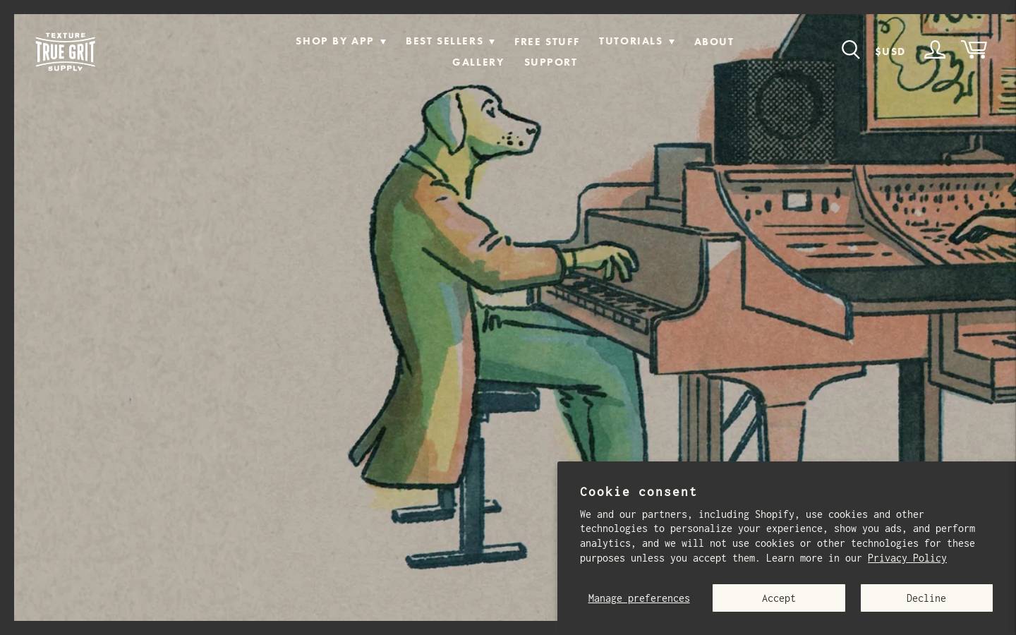 truegrittexturesupply.com homepage screenshot
