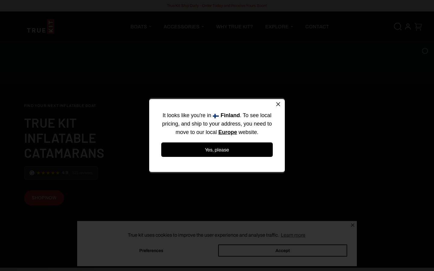 Truekit homepage screenshot