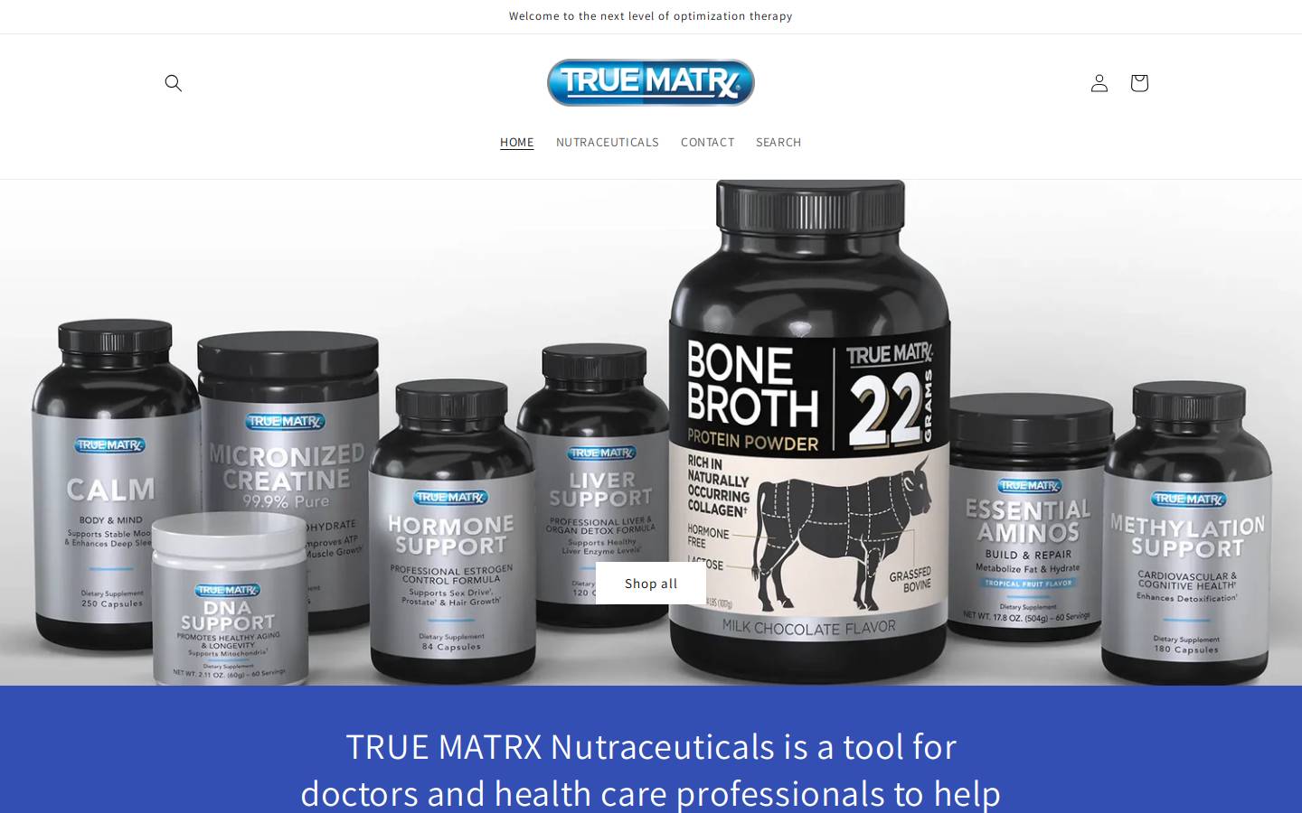 truematrx.com homepage screenshot