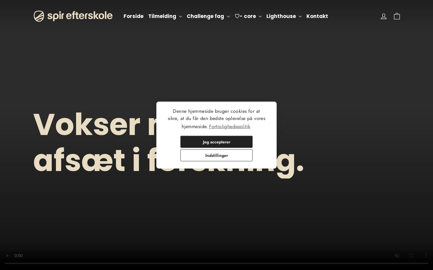 Truenorthefterskole homepage screenshot