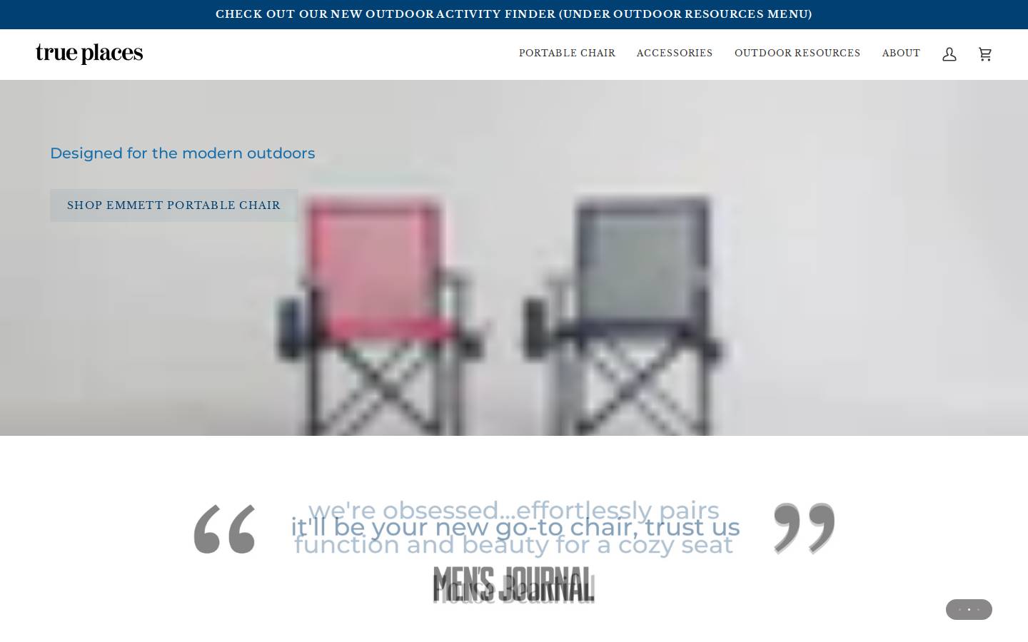trueplaces.com homepage screenshot