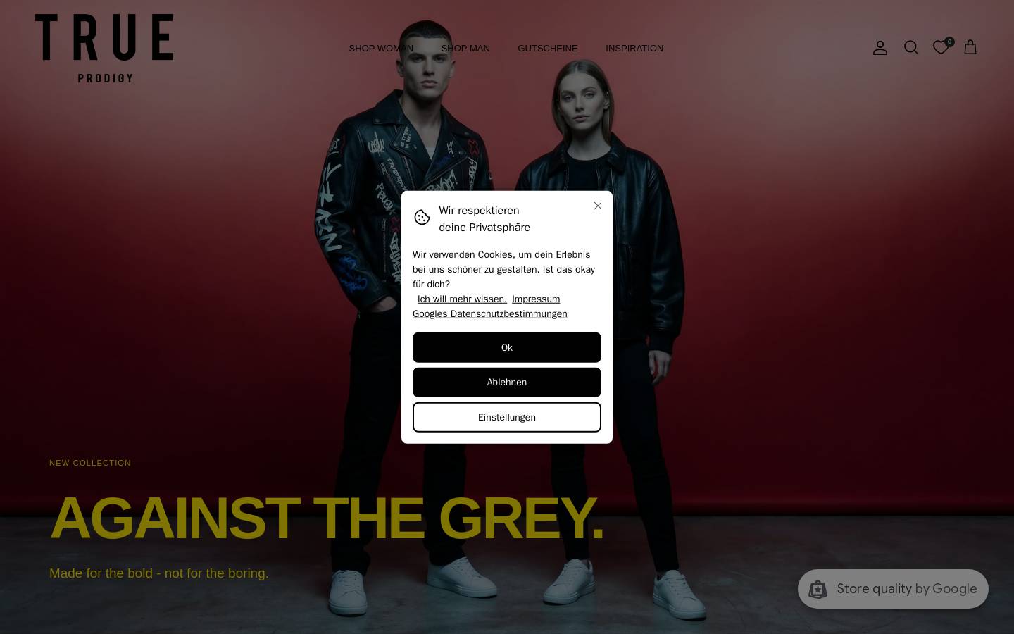 Trueprodigy homepage screenshot