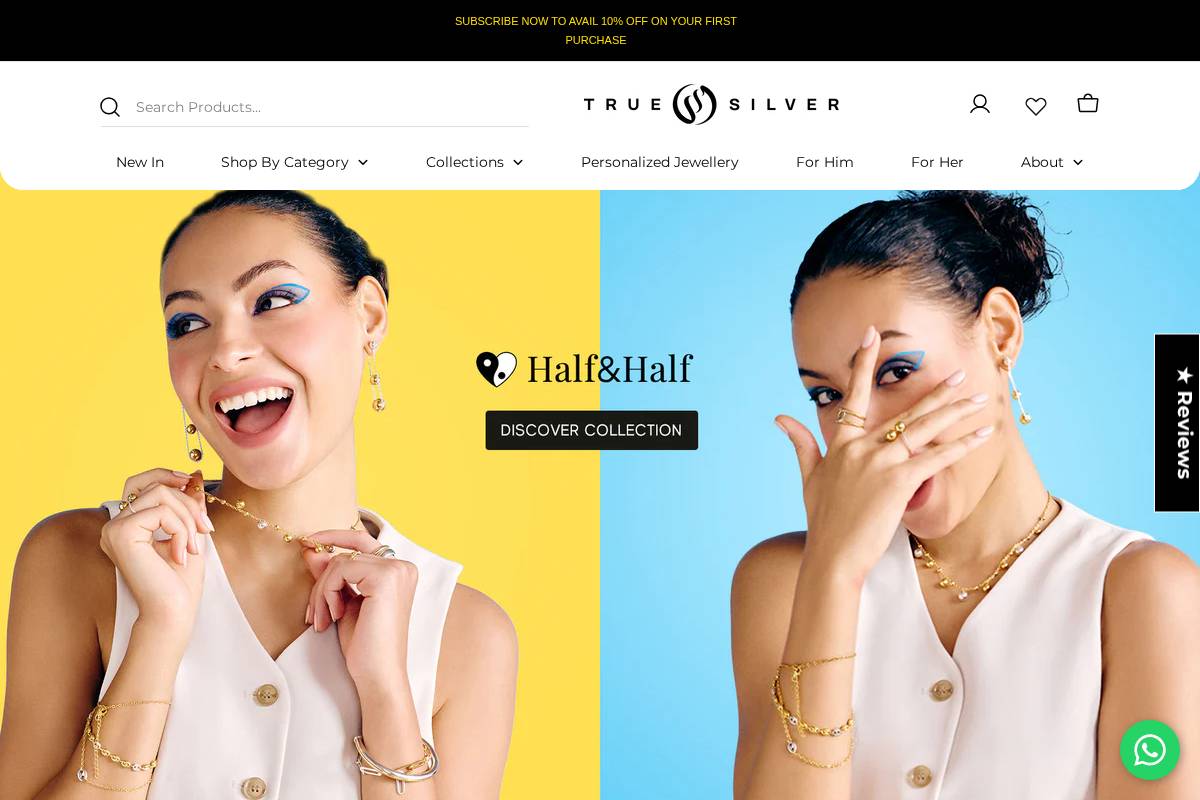 truesilver.co.in homepage screenshot