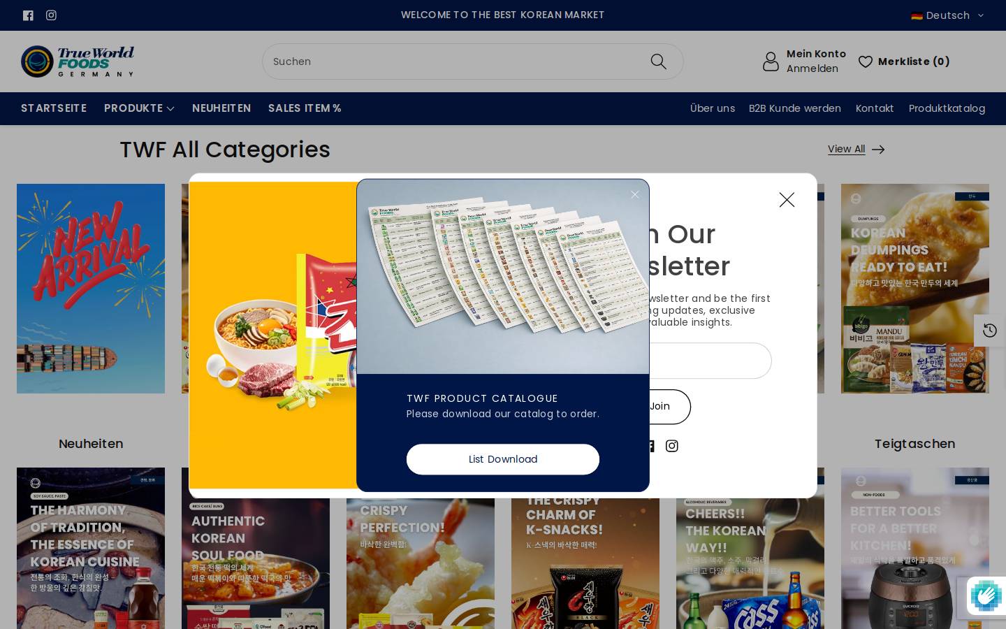 trueworldfoods.eu homepage screenshot