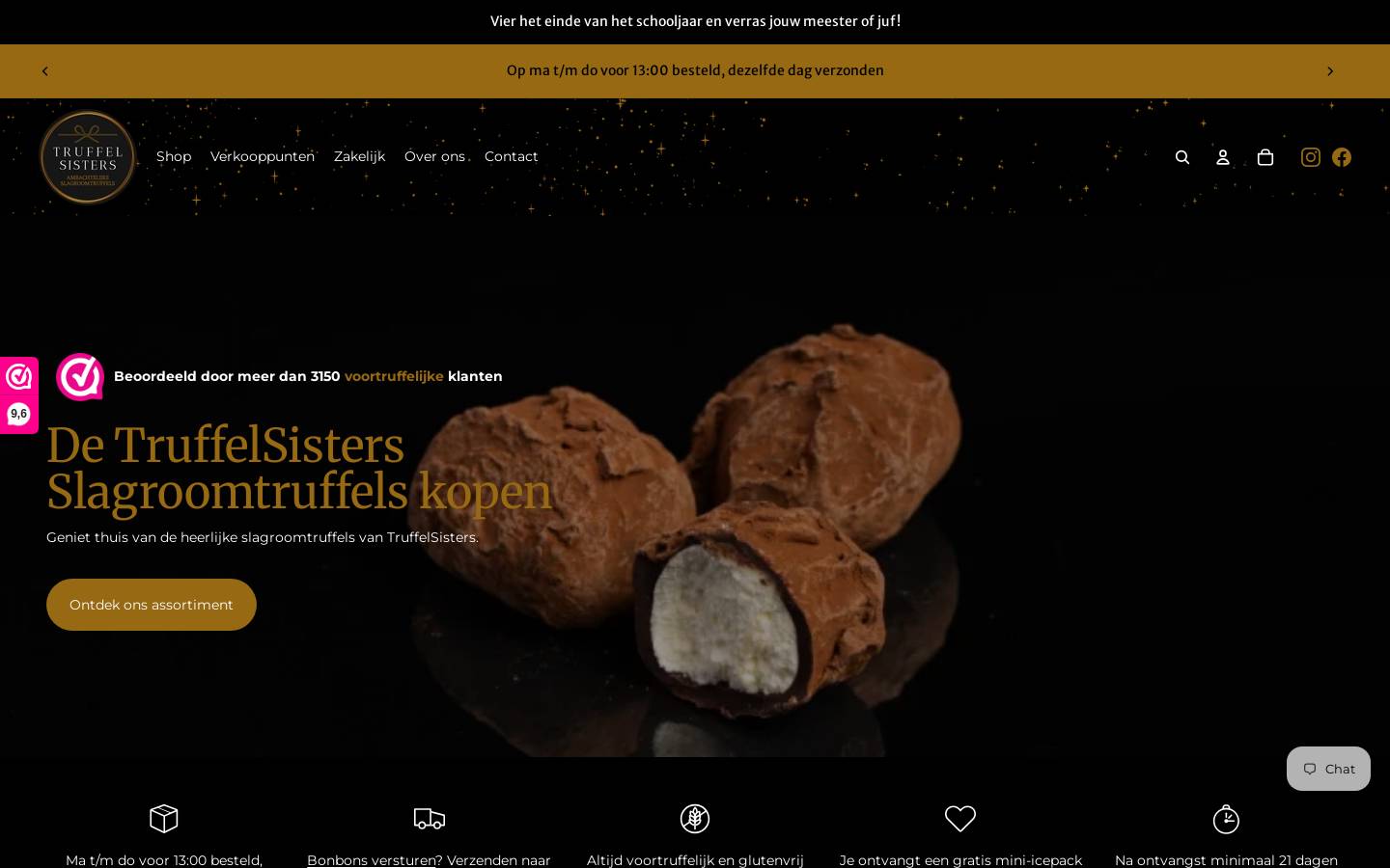 truffelsisters.nl homepage screenshot