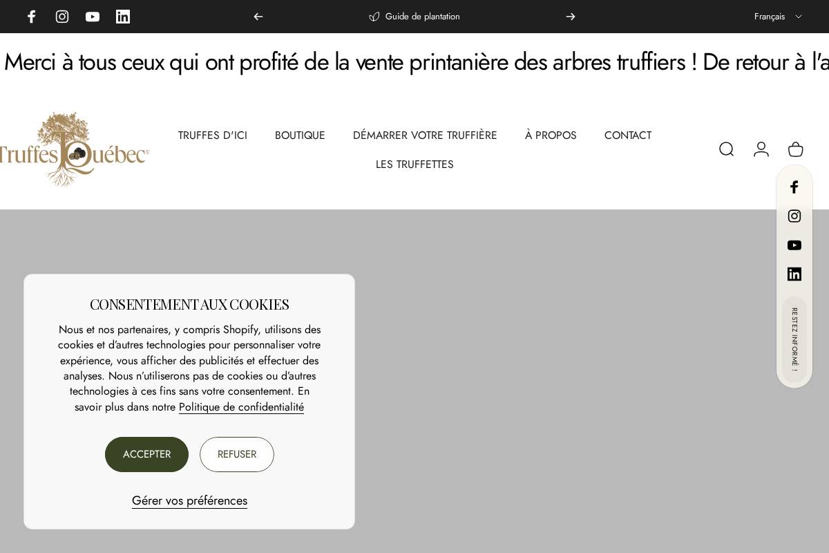 truffesquebec.com homepage screenshot