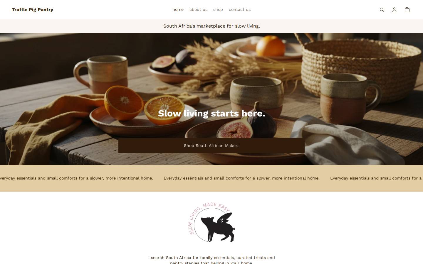 trufflepigrecce.co.za homepage screenshot