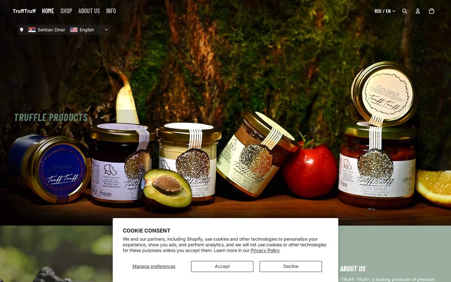 trufftruff.com homepage screenshot