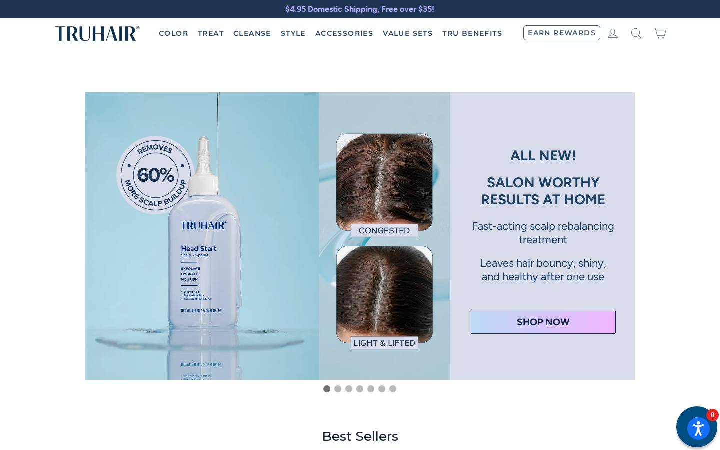 truhair.com homepage screenshot