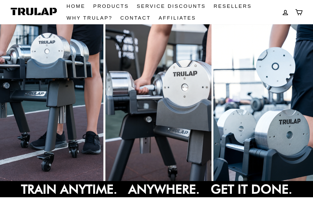 Trulap Fitness homepage screenshot