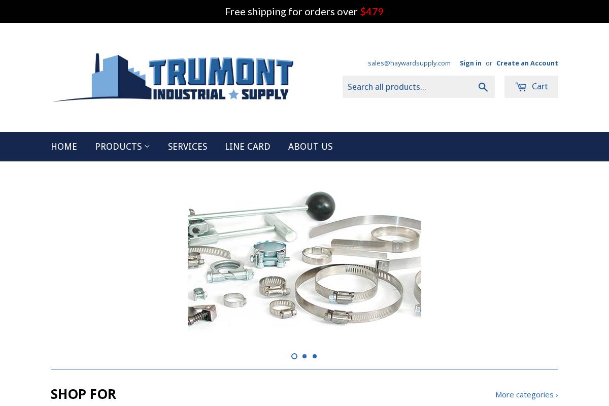 trumontsupply.com homepage screenshot