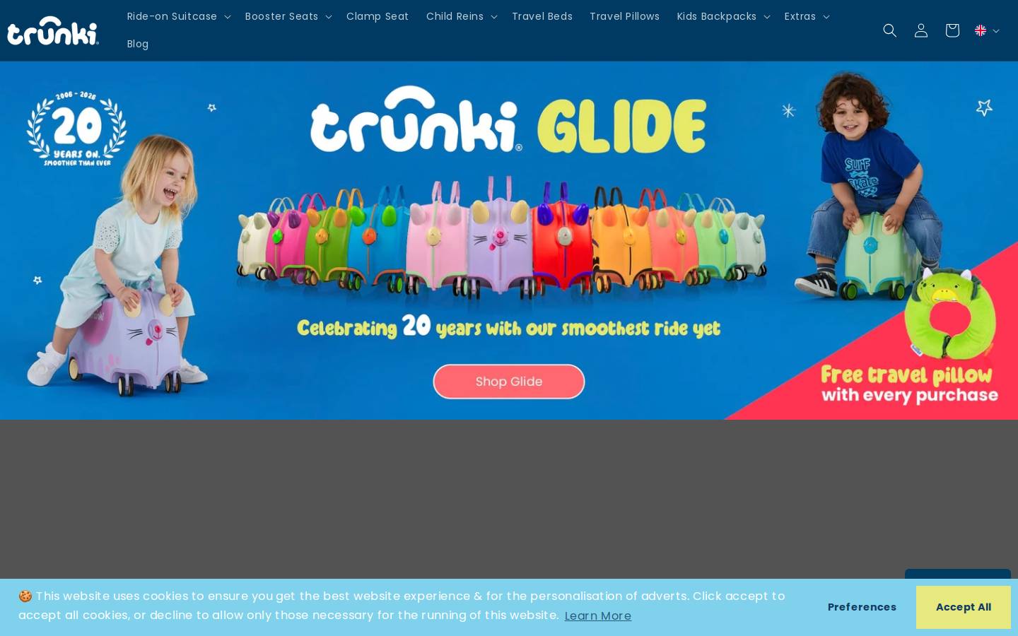 Trunki homepage screenshot