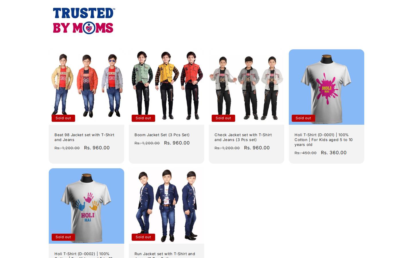 trustedbymoms.in homepage screenshot