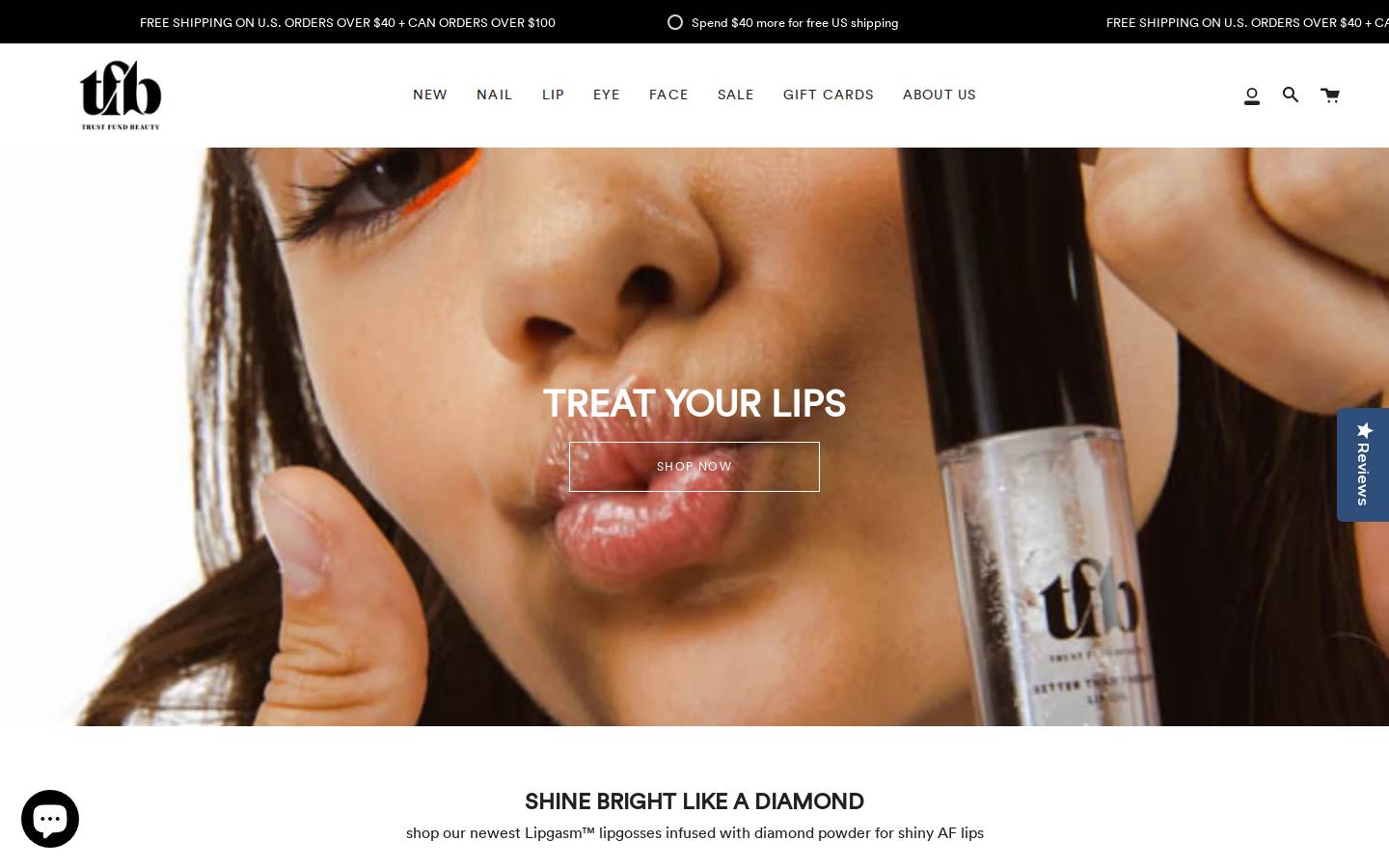 trustfundbeauty.com homepage screenshot