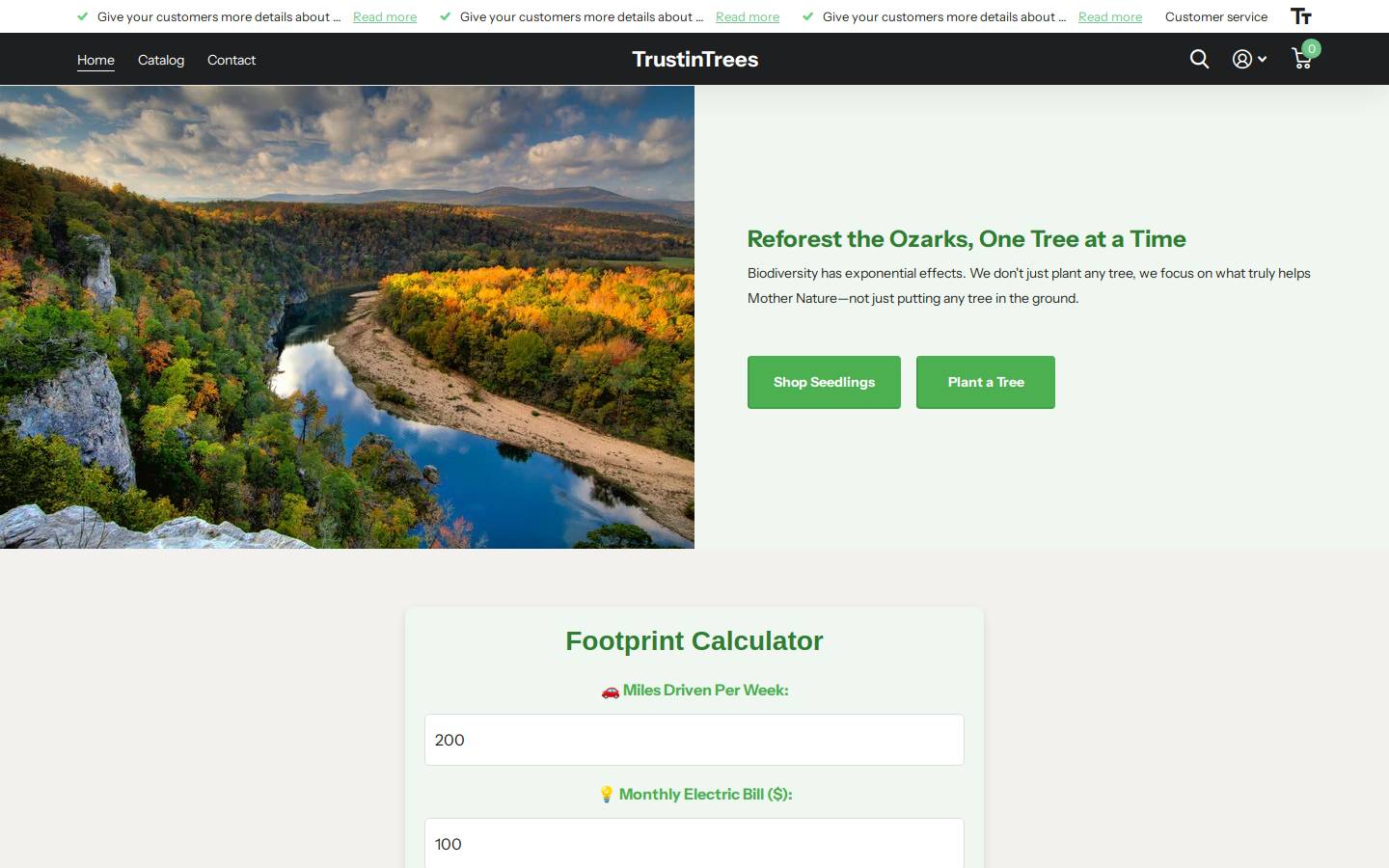 trustintrees.com homepage screenshot