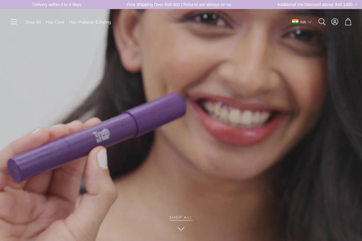 truthandhair.com homepage screenshot