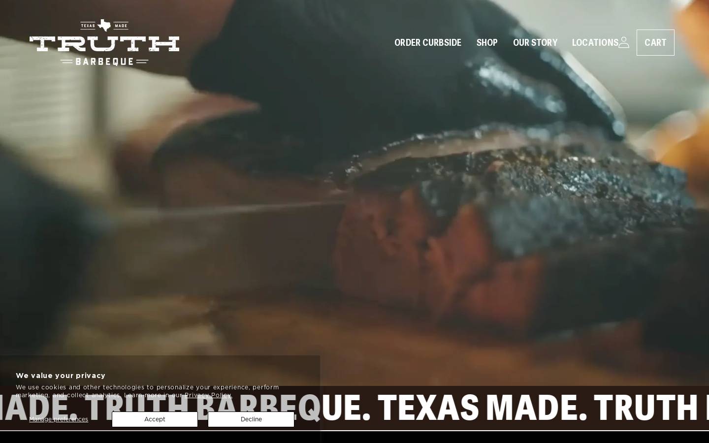 truthbbq.com homepage screenshot