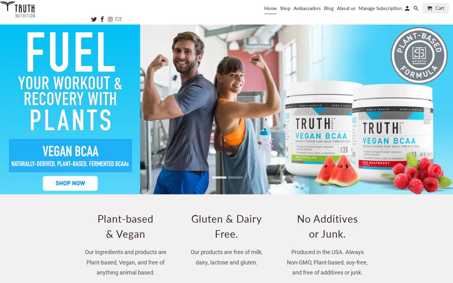 truthnutrition.com homepage screenshot
