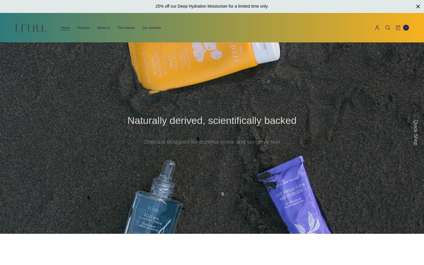 truu  homepage screenshot
